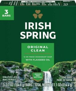 Irish Spring Original Clean Deodorant Soap, 3 Count (3 x 34.67 g)JO